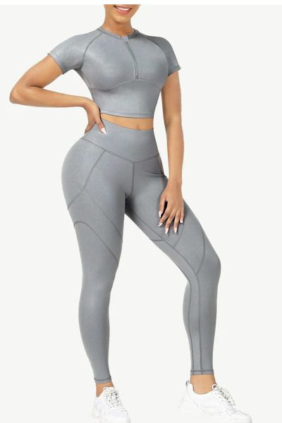 All-Day Workout Luxury: 4 - Way Stretch Yoga Suit with Soft Compression