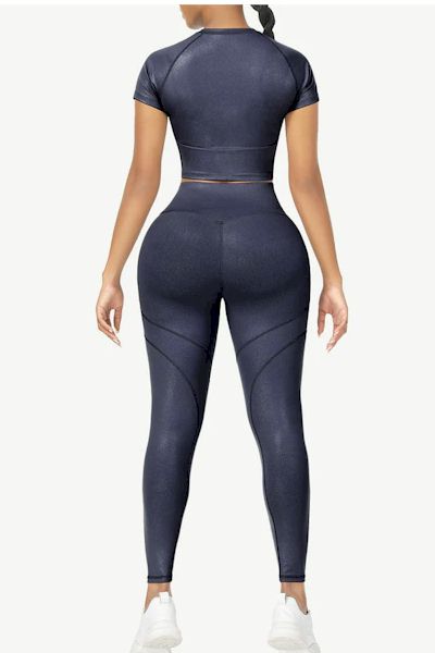 Load image into Gallery viewer, All-Day Workout Luxury: 4 - Way Stretch Yoga Suit with Soft Compression
