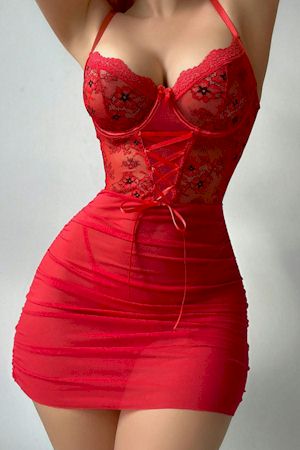 Load image into Gallery viewer, Bow-Accented Underwire Lace Babydoll &amp; Thong Set
