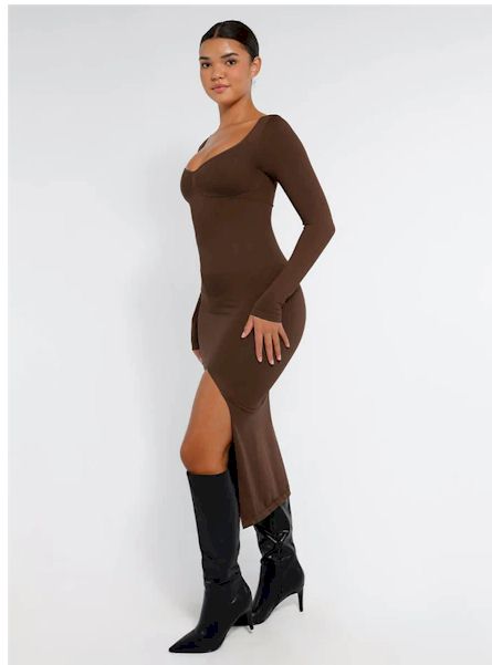 Eco-Friendly Shaping Dress with Slit