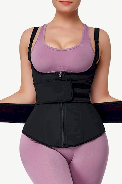 Load image into Gallery viewer, Black Magic: The Fabulous Fit Upgrade Durable Zipper Vest Shaper Sculpts Your Dreams into Reality
