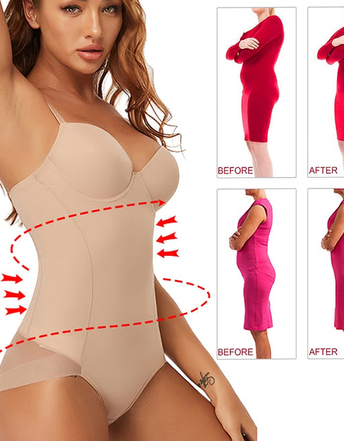 Load image into Gallery viewer, Tummy Control Body Shaper Seamless Shapewear with Built-in Bra
