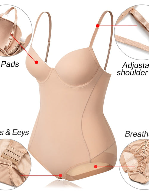 Load image into Gallery viewer, Tummy Control Body Shaper Seamless Shapewear with Built-in Bra
