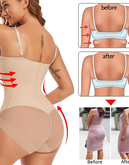 Load image into Gallery viewer, Tummy Control Body Shaper Seamless Shapewear with Built-in Bra
