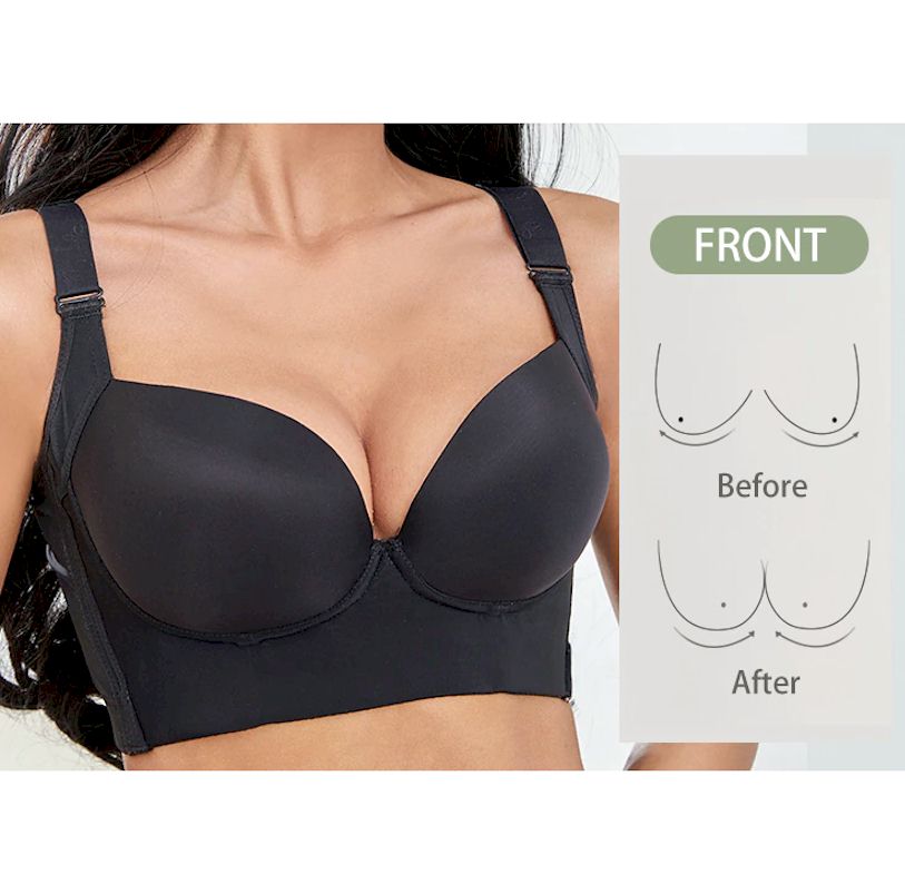 Deep Cup Push Up Bras Back Fat Shaper