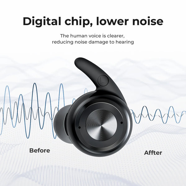 Bluetooth Hearing Device for Seniors — Rechargeable Comfort with Digital Noise Control