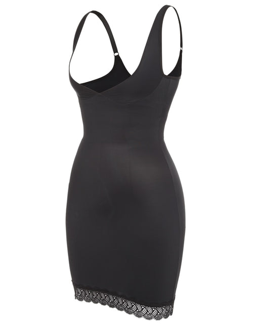 Load image into Gallery viewer, Full Slip Shapewear Dress Bodysuits with Lace Firm Control Waist Cinchers
