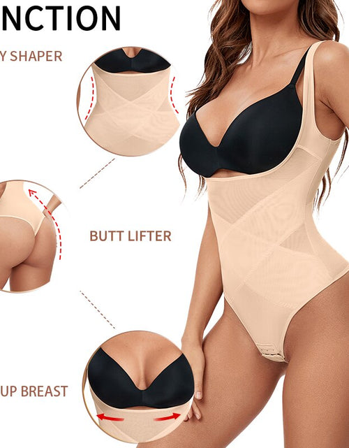 Load image into Gallery viewer, Thong Bodysuits Full BodyShaper Seamless Sexy Tummy Control Shapewear
