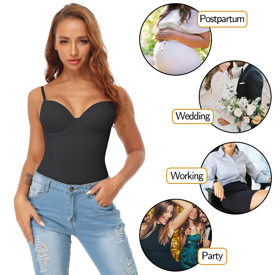 Bodysuits Full Body Shaper Built-In Bras Tummy Control Underwear