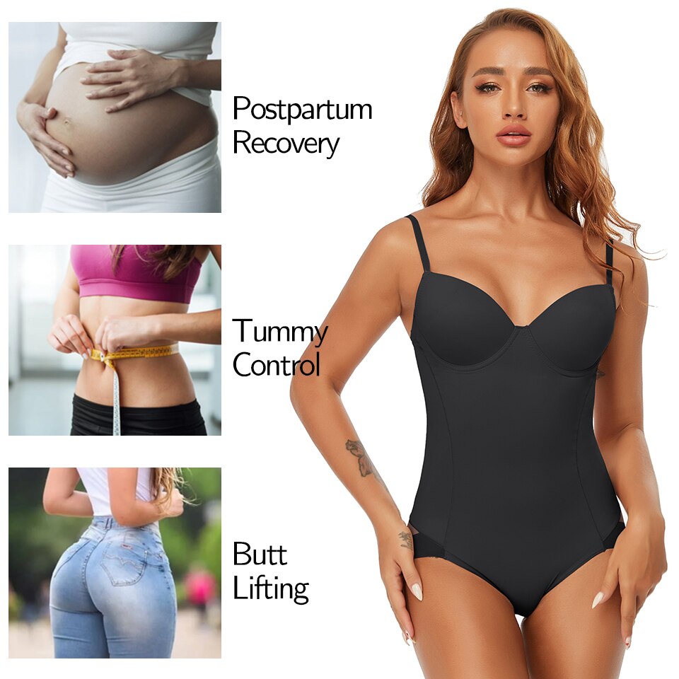 Bodysuits Full Body Shaper Built-In Bras Tummy Control Underwear