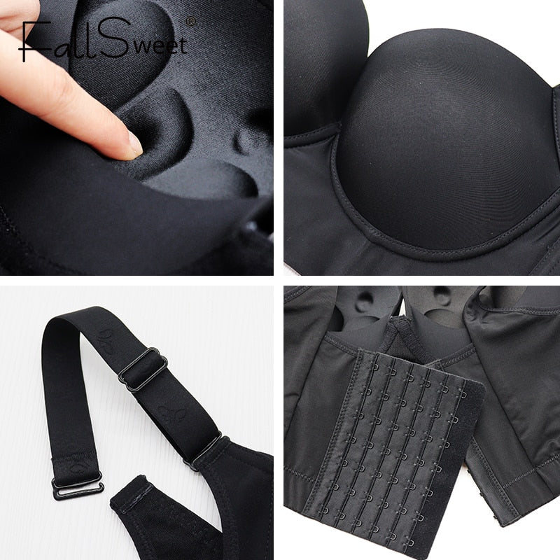 Deep Cup Push Up Bras Back Fat Shaper