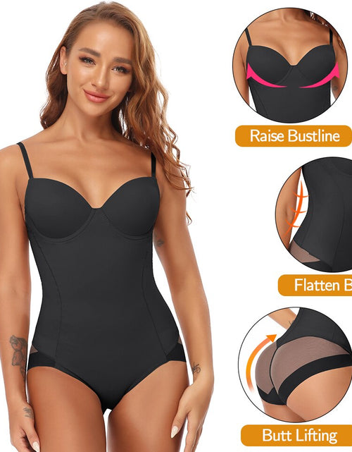 Load image into Gallery viewer, Bodysuits Full Body Shaper Built-In Bras Tummy Control Underwear
