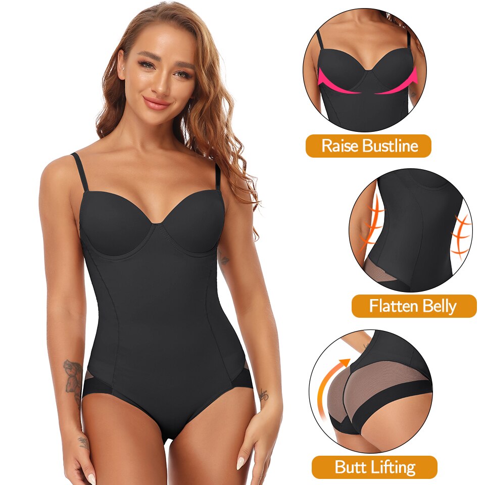 Bodysuits Full Body Shaper Built-In Bras Tummy Control Underwear