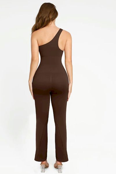 Load image into Gallery viewer, SoftCurve Harmony Jumpsuit - Seamless Shaping with Flared Legs
