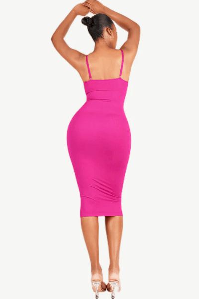 Elegance & Sustainability: Snatched Waistline in Spaghetti Strap Shaper Dress