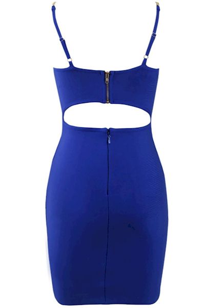 Modern Sensuality: Stretchy Hollow Bodycon Mini Dress