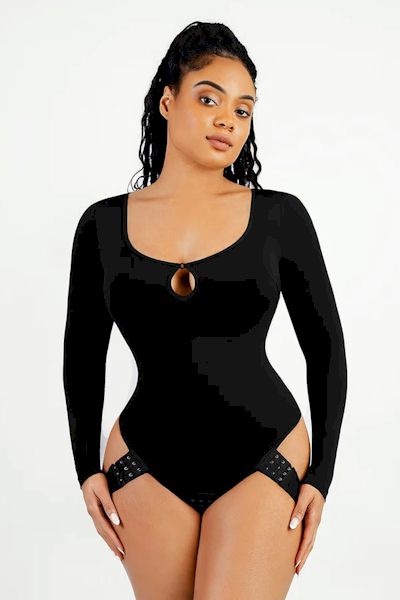 Scoop Neck Butt Lifting Shapewear Thong Bodysuit: Maximize Your Curves