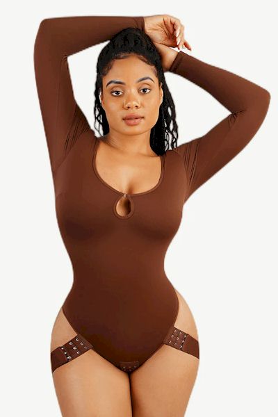 Load image into Gallery viewer, Scoop Neck Butt Lifting Shapewear Thong Bodysuit: Maximize Your Curves
