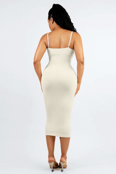 Load image into Gallery viewer, 360° Confidence Chic: Seamless Eco-Friendly Midi Dress with Waist Control
