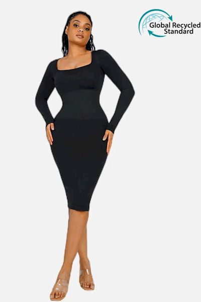 Load image into Gallery viewer, From Day to Night: Seamless Square Neck Shaper Dress for Effortless Style
