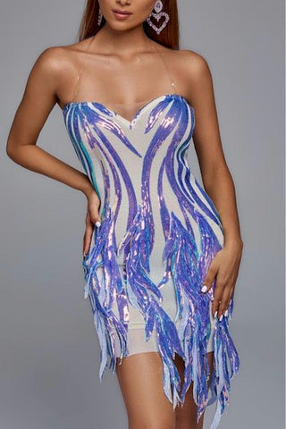 Bold and Beautiful: Zip-Up Sequin Mini Dress