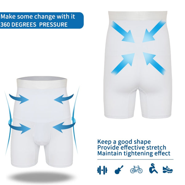 Men Body Shaper Waist Trainer Slimming Boxer Briefs