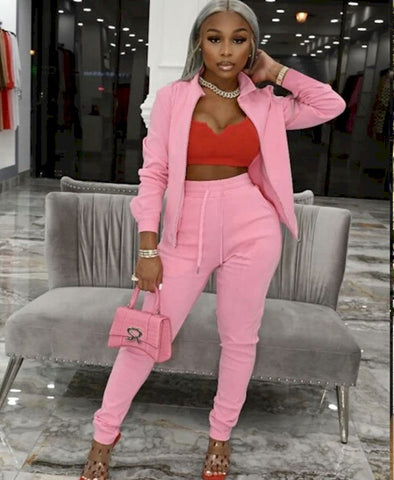 Two Piece Hoodie Sweatsuit Going Out