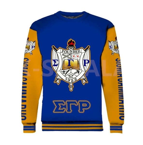 Sigma Gamma Rho All Over Hoodie Zipper, Pullover, Sweatshirt