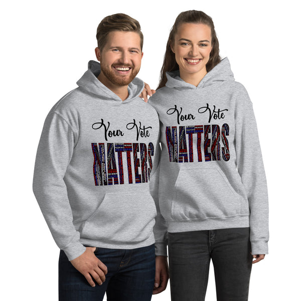 Your Vote Matters Unisex Hoodie Gray