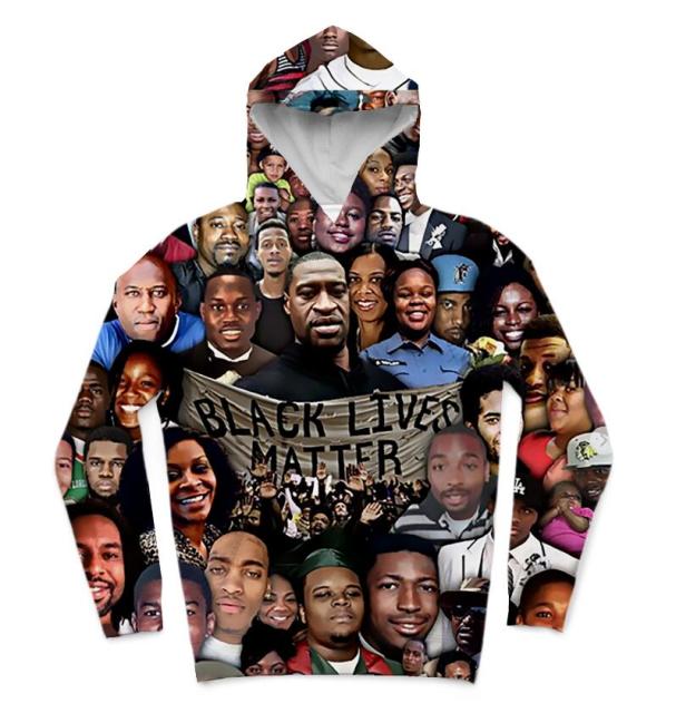 REAL American SIZE 2 styles black lives matter collage  Sublimation Printing Hoody  Hoodies Plus size 5xl 6xl